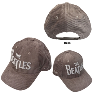 The Beatles - Drop T Logo & Apple Corduroy Grey Baseball Cap i gruppen MERCHANDISE / Caps /  /  hos Bengans Skivbutik AB (5671080)