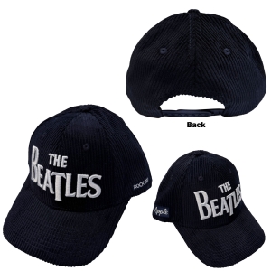 The Beatles - Drop T Logo & Apple Corduroy Navy Baseball Cap i gruppen MERCHANDISE / Caps /  /  hos Bengans Skivbutik AB (5671081)