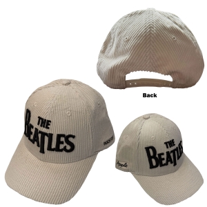 The Beatles - Drop T Logo & Apple Corduroy Natrl Baseball Cap i gruppen MERCHANDISE / Caps /  /  hos Bengans Skivbutik AB (5671082)