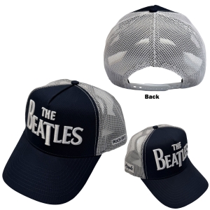 The Beatles - Drop T Logo & Apple Navy/Wht Mesh-Back Cap i gruppen MERCHANDISE / Caps /  /  hos Bengans Skivbutik AB (5671086)
