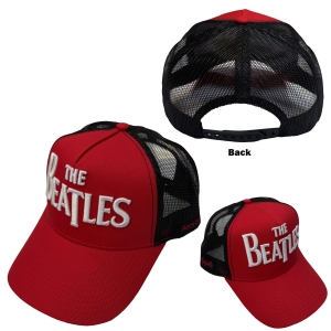 The Beatles - Drop T Logo & Apple Red/Bl Mesh-Back Cap i gruppen MERCHANDISE / Caps /  /  hos Bengans Skivbutik AB (5671087)