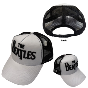 The Beatles - Drop T Logo & Apple Wht/Bl Mesh-Back Cap i gruppen MERCHANDISE / Caps /  /  hos Bengans Skivbutik AB (5671088)