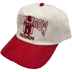 Death Row - Logo Corduroy Wht/Red Baseball Cap i gruppen MERCHANDISE / Caps /  /  hos Bengans Skivbutik AB (5671093)