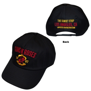 Guns N Roses - Sunset Strip 87 Bl Baseball Cap i gruppen MERCHANDISE / Caps /  /  hos Bengans Skivbutik AB (5671099)