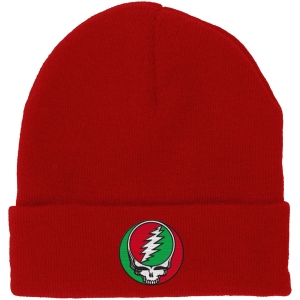 Grateful Dead - Steal Your Face Red/Green Red Beanie Hat i gruppen MERCHANDISE / Merch / Kommende / Pop-Rock hos Bengans Skivbutik AB (5671102)