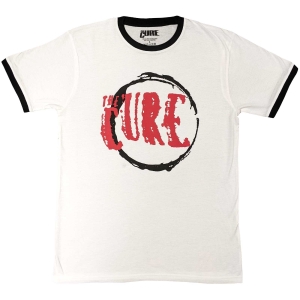 The Cure - Circle Logo Ringer Uni Wht T-Shirt i gruppen MERCHANDISE / T-shirt / Kommende / Pop-Rock hos Bengans Skivbutik AB (5671145r)