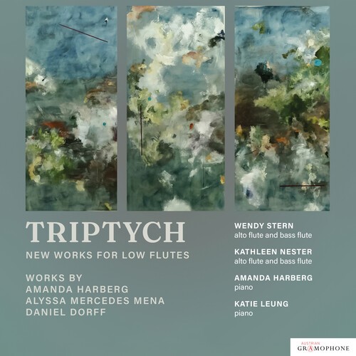 Harberg Amanda Leung Katie Nest - Triptych - New Works For Low Flutes i gruppen CD / Klassisk hos Bengans Skivbutik AB (5673564)