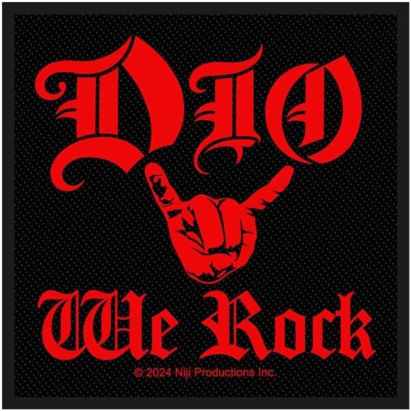 Dio - We Rock Standard Patch i gruppen MERCHANDISE / Tøypatch /  /  hos Bengans Skivbutik AB (5673983)