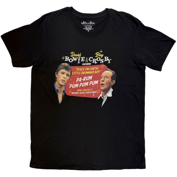 David Bowie & Bing Crosby - Little Drummer Boy Uni Bl T-Shirt i gruppen MERCHANDISE / T-shirt / Nyheter / Pop-Rock hos Bengans Skivbutik AB (5673991r)