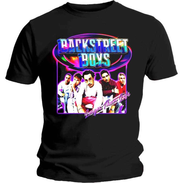 Backstreet Boys - Larger Than Life Uni Bl T-Shirt i gruppen MERCHANDISE / T-shirt / Nyheter / Pop-Rock hos Bengans Skivbutik AB (5673994r)