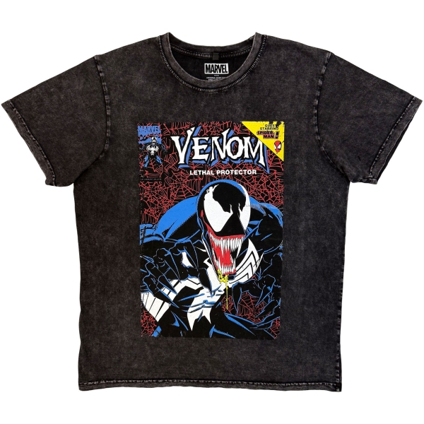 Marvel Comics - Venom Lethal Protector Stone Wash Uni Bl T-Shirt i gruppen MERCHANDISE / T-shirt / Nyheter / Film-Musikkkal hos Bengans Skivbutik AB (5674016r)