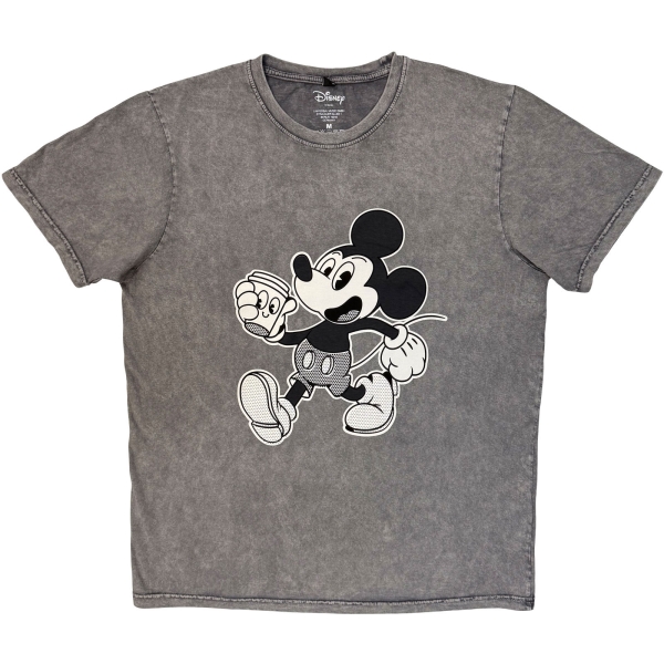 Disney - Mickey Vintage Walk Stone Wash Uni Grey T-Shirt i gruppen MERCHANDISE / T-shirt / Nyheter / Film-Musikkkal hos Bengans Skivbutik AB (5674022r)