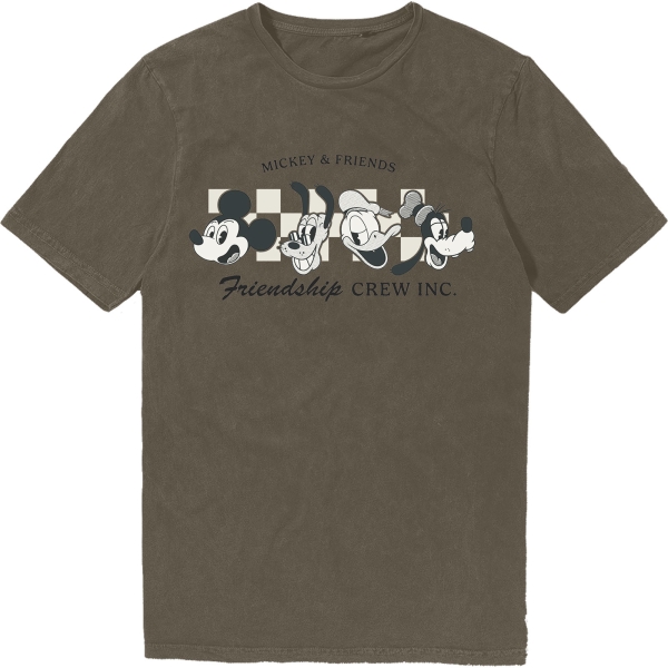 Disney - Mm Friendship Crew Inc Stone Wash Uni Green T-Shirt i gruppen MERCHANDISE / T-shirt / Nyheter / Film-Musikkkal hos Bengans Skivbutik AB (5674024r)