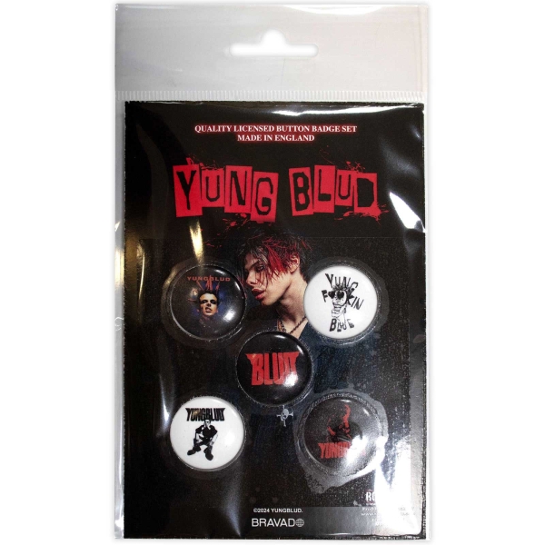 Yungblud - Logos Button Badge Pack i gruppen MERCHANDISE / Pin-Button Badge /  /  hos Bengans Skivbutik AB (5674319)