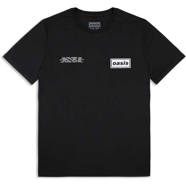 Oasis - Global Cities Logo Bl T-Shirt i gruppen MERCHANDISE / T-shirt / Nyheter / Pop-Rock hos Bengans Skivbutik AB (5674556r)