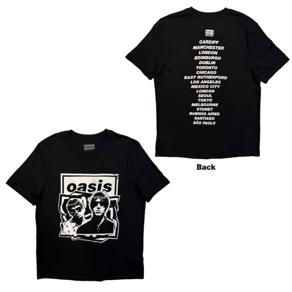Oasis - Paper Cut Out Tour Bl T-Shirt i gruppen MERCHANDISE / T-shirt / Nyheter / Pop-Rock hos Bengans Skivbutik AB (5674560r)