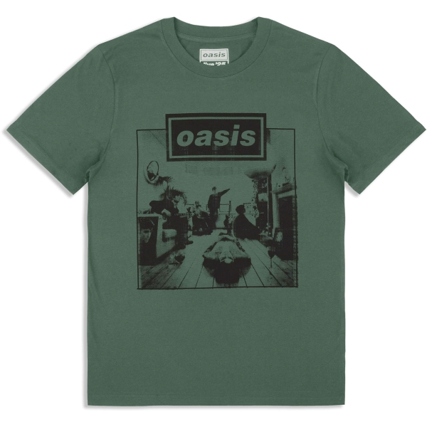 Oasis - Definitely Maybe Frame Green T-Shirt i gruppen MERCHANDISE / T-shirt / Nyheter / Pop-Rock hos Bengans Skivbutik AB (5674565r)