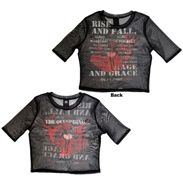 Offspring - Rise & Fall Lady Bl Mesh Crop T-Shirt i gruppen MERCHANDISE / T-shirt / Nyheter / Punk hos Bengans Skivbutik AB (5674574r)