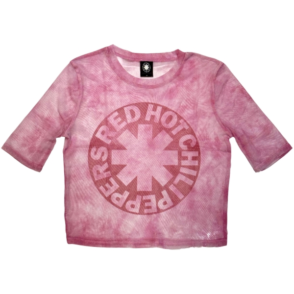 Red Hot Chili Peppers - Asterisk Circle Lady Pink Mesh Crop T-Shirt i gruppen MERCHANDISE / T-shirt / Nyheter / Pop-Rock hos Bengans Skivbutik AB (5674581r)