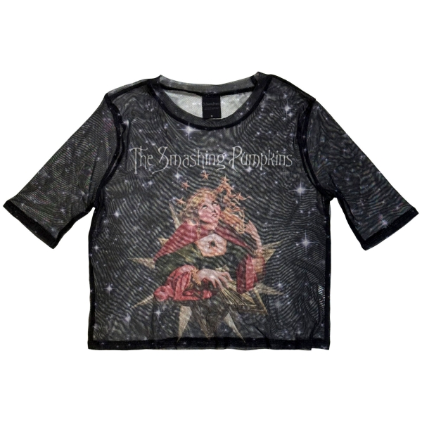 The Smashing Pumpkins - Mellon Collie Art 3 Lady Bl Mesh Crop T-Shirt i gruppen MERCHANDISE / T-shirt / Nyheter / Pop-Rock hos Bengans Skivbutik AB (5674591r)