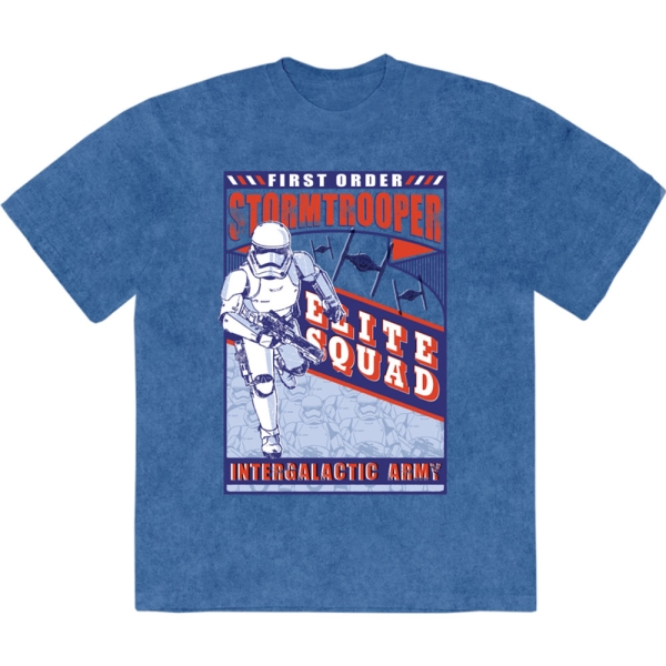 Star Wars - First Order Elite Squad Stone Wash Uni Denim T-Shirt i gruppen MERCHANDISE / T-shirt / Nyheter / Film-Musikkkal hos Bengans Skivbutik AB (5674594r)