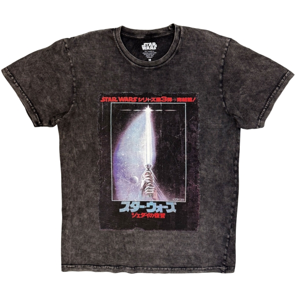 Star Wars - Rotj Japanese Poster Stone Wash Uni Char T-Shirt i gruppen MERCHANDISE / T-shirt / Nyheter / Film-Musikkkal hos Bengans Skivbutik AB (5674601r)