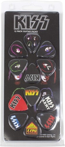 Kiss - Guitar Picks (12 Pack) i gruppen MERCHANDISE / Merch / Metal hos Bengans Skivbutik AB (5675512)