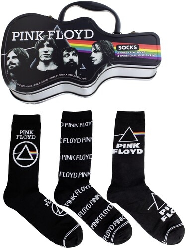 Pink Floyd - Crew Socks (3 Pack Collector Guitar Shape Tin) i gruppen MERCHANDISE / Strumpor / Pop-Rock hos Bengans Skivbutik AB (5675516)
