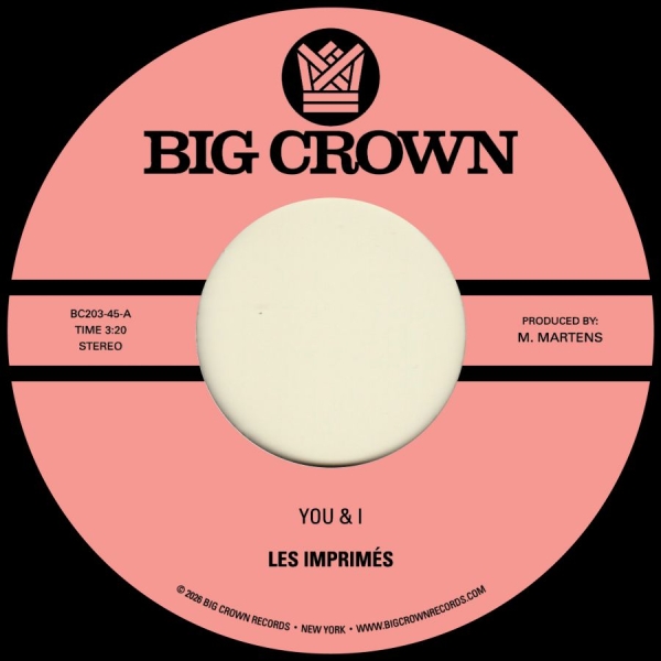Les Imprimés - You & I B/W Miss The Days i gruppen VINYL / Kommende / RnB-Soul hos Bengans Skivbutik AB (5676011)