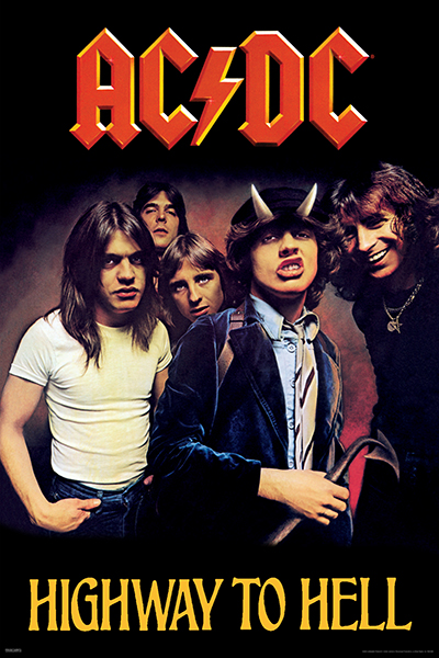 Ac/Dc - Highway To Hell 91,5 X 61 Cm i gruppen MERCHANDISE / Poster / Heavy Metal hos Bengans Skivbutik AB (5676198)