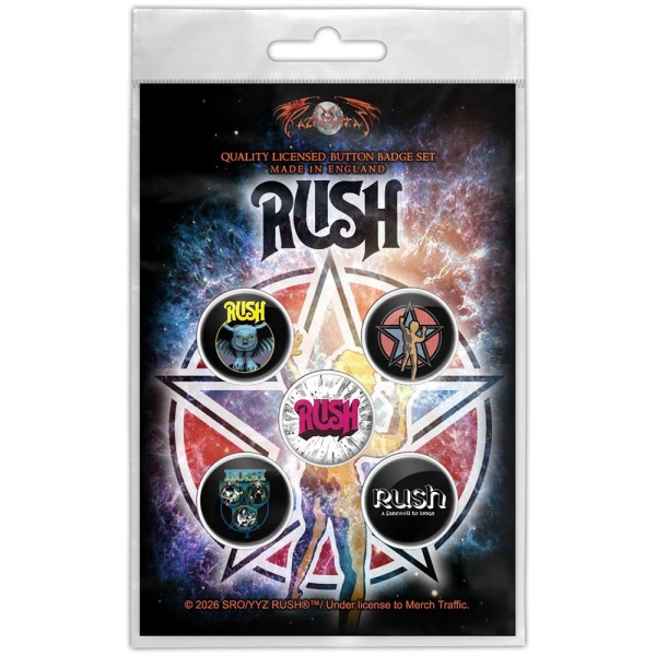 Rush - Button Badge Pack: Starman i gruppen MERCHANDISE / Pin-Button Badge / / hos Bengans Skivbutik AB (5676444)