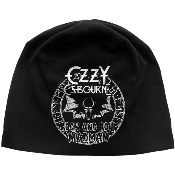 Ozzy Osbourne - Unisex Beanie Hat: Rock N Roll Madman Jd Print (Black) i gruppen MERCHANDISE / Merch / Nyheter / Metal hos Bengans Skivbutik AB (5676474)