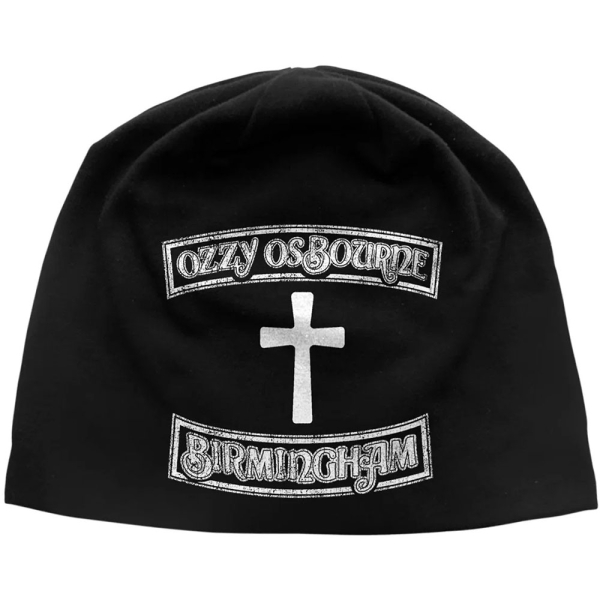Ozzy Osbourne - Unisex Beanie Hat: Birmingham Jd Print (Black) i gruppen MERCHANDISE / Merch / Nyheter / Metal hos Bengans Skivbutik AB (5676475)