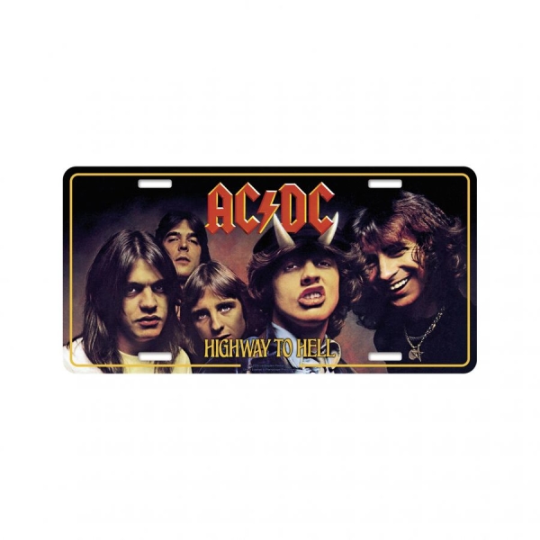 Ac/Dc - Number Plate Highway To Hell (30,5 i gruppen MERCHANDISE / Merch / Nyheter / Metal hos Bengans Skivbutik AB (5676491)