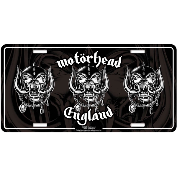 Motorhead - Number Plate: England i gruppen MERCHANDISE / Merch / Nyheter / Metal hos Bengans Skivbutik AB (5676495)