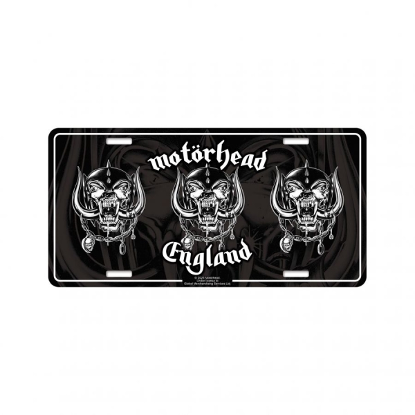 Motorhead - Number Plate England i gruppen MERCHANDISE / Merch / Kommende / Metal hos Bengans Skivbutik AB (5676495)