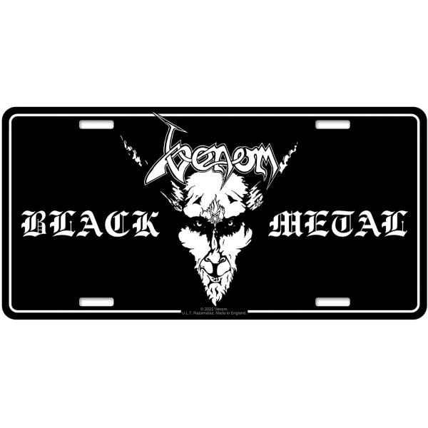Venom - Number Plate: Black Metal i gruppen MERCHANDISE / Merch / Nyheter / Metal hos Bengans Skivbutik AB (5676502)