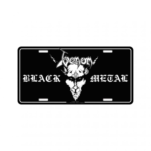 Venom - Number Plate Black Metal (30,5 X 15 i gruppen VI TIPSER / Fredagsutgivelser / 2026-08-28 hos Bengans Skivbutik AB (5676502)