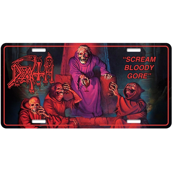 Death - Number Plate: Scream Bloody Gore i gruppen MERCHANDISE / Merch / Nyheter / Metal hos Bengans Skivbutik AB (5676505)