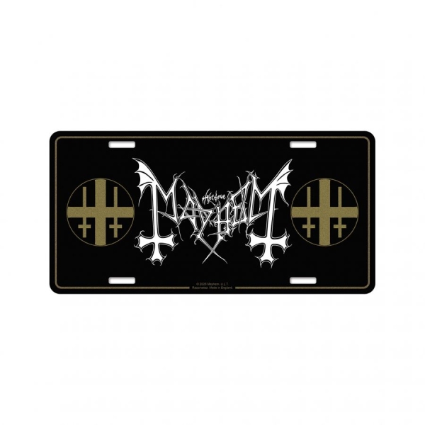 Mayhem - Number Plate Logo i gruppen MERCHANDISE / Merch / Kommende / Metal hos Bengans Skivbutik AB (5676511)