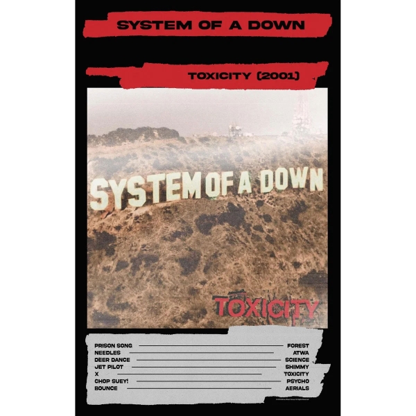 System Of A Down - Textile Poster: Toxicity i gruppen MERCHANDISE / Merch / Nyheter / Metal hos Bengans Skivbutik AB (5676549)