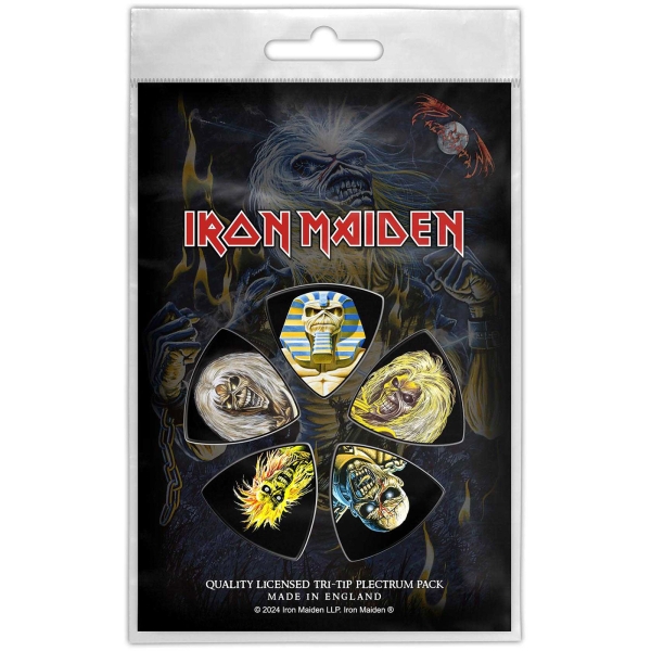 Iron Maiden - Tri-Tip Plectrum Pack: Classic Albums i gruppen MERCHANDISE / Merch / Nyheter / Metal hos Bengans Skivbutik AB (5676553)