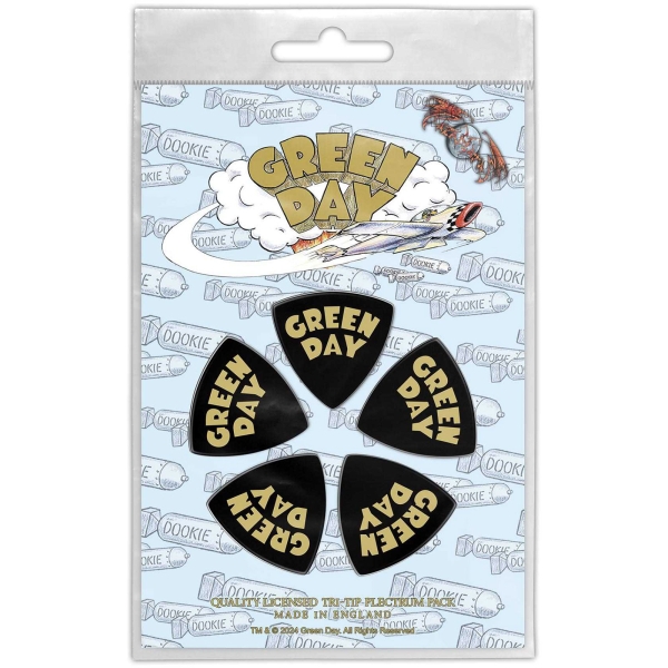 Green Day - Tri-Tip Plectrum Pack: Dookie Logo i gruppen MERCHANDISE / Merch / Nyheter / Punk hos Bengans Skivbutik AB (5676558)