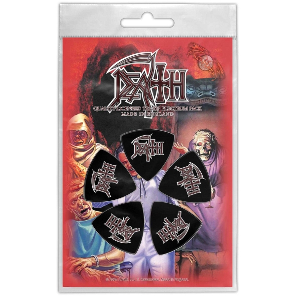 Death - Tri-Tip Plectrum Pack: Logo i gruppen MERCHANDISE / Merch / Nyheter / Metal hos Bengans Skivbutik AB (5676560)