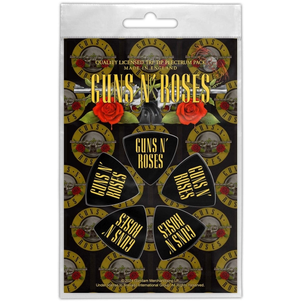 Guns N' Roses - Tri-Tip Plectrum Pack: Logo i gruppen MERCHANDISE / Merch / Nyheter / Metal hos Bengans Skivbutik AB (5676562)