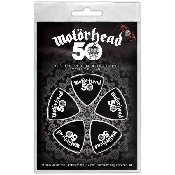 Motorhead - Tri-Tip Plectrum Pack: 50 i gruppen MERCHANDISE / Merch / Nyheter / Metal hos Bengans Skivbutik AB (5676570)