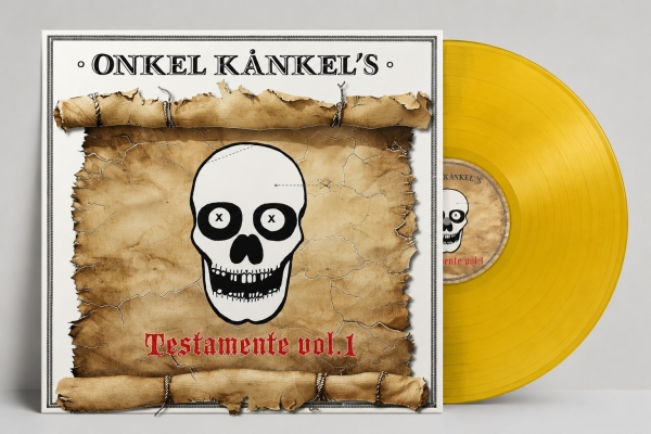 Onkel Kånkel & His Kånkelbär - Onkel Kånkels Testamente Vol. 1 (Yellow Vinyl LP) i gruppen VINYL / Kommende / Pop-Rock,Punk hos Bengans Skivbutik AB (5677350)