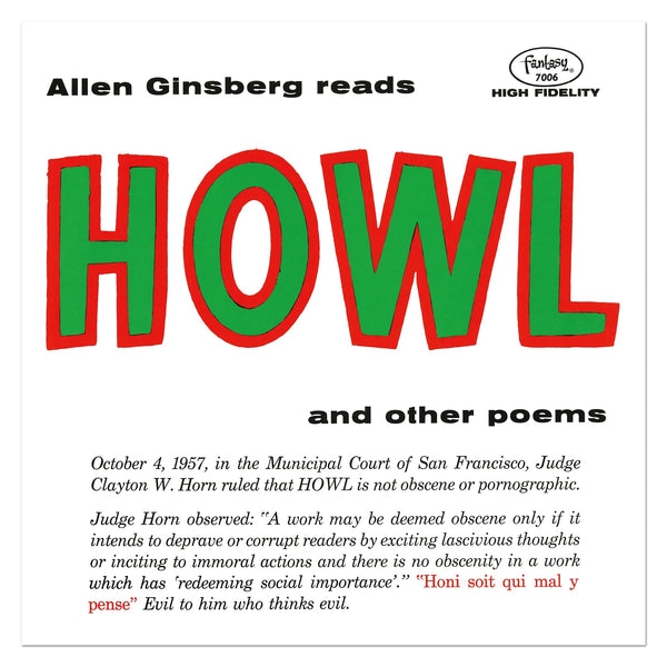 Allen Ginsberg - Howl And Other Poems (Remastered 20 i gruppen VINYL / Kommende / Pop-Rock hos Bengans Skivbutik AB (5677785)