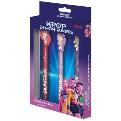 K-Pop Demon Hunters - Erasable Pencils 3 Pcs i gruppen MERCHANDISE / Merch / Nyheter / K-Pop hos Bengans Skivbutik AB (5677819)