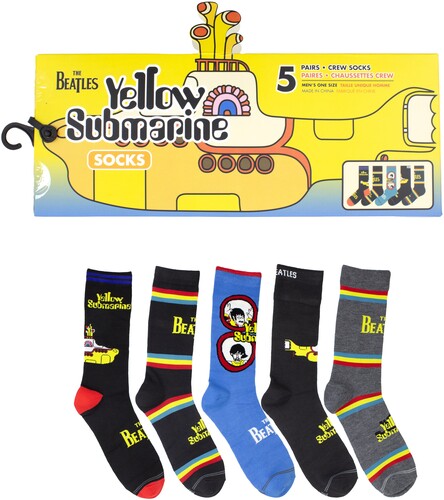 The Beatles - Yellow Submarine - Crew Socks (Assorted Styles 5 Pack Gift Box) i gruppen MERCHANDISE / Strumpor / Pop-Rock hos Bengans Skivbutik AB (5680193)